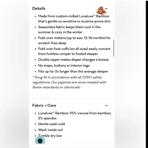 LITTLE SLEEPIES SOLID BLACK BAMBOO ZIPPY - Picture 9 of 9